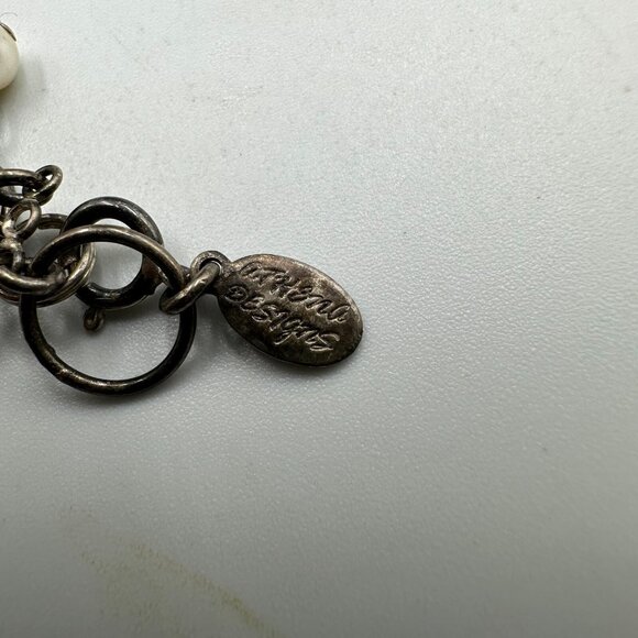 Athena Designs Coin Pearl Necklace Sterling Silver Freshwater Layered 18 Inch - Picture 7 of 12